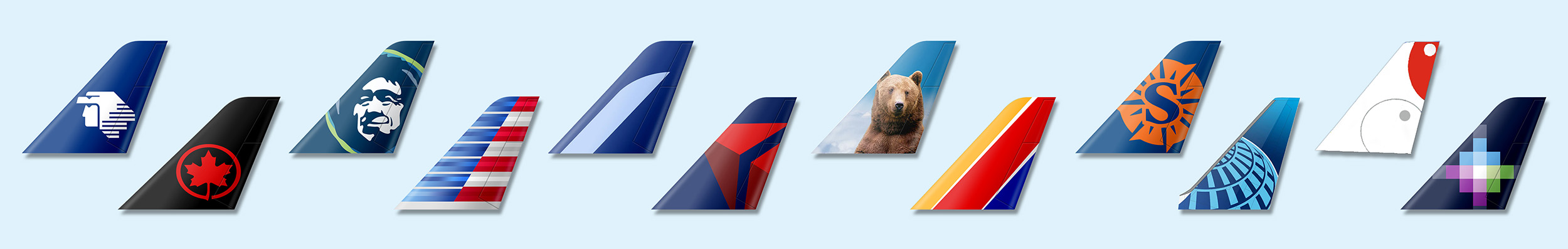 SAT Airline Plane Tails
